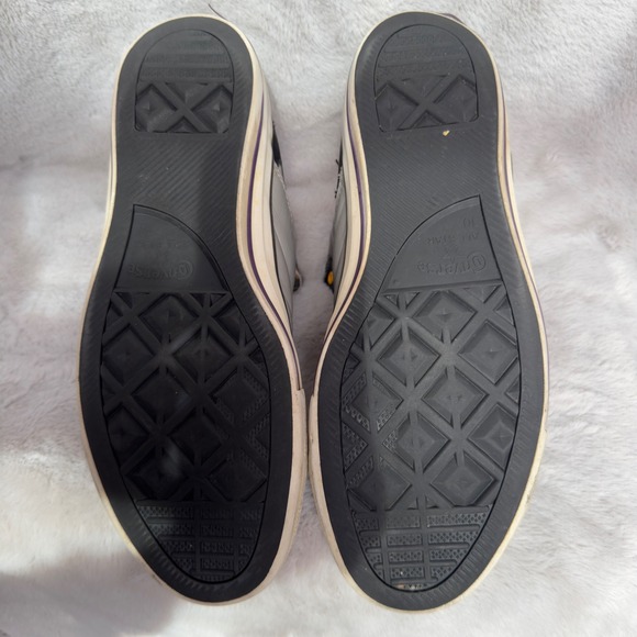 Converse Chuck Taylor All Star High Top Shoes Mens 10 Gray Black Yellow Sneakers - Picture 6 of 8